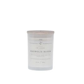Magnolia Bloom Single Wick Farmhouse Style Candle with Decorative Top 8.1 Oz
