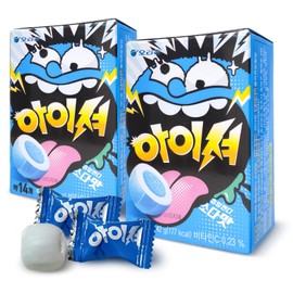 COELO Iciou Extreme Sour Chewing Candy Soda Flavor 42g x 2Packs (Total 2.96oz) K-Food Super Tangy Soft Gummy Candy Chewy Gummies Bites Fruity Flavors, Individually Wrapped Share Size Snacks 아이셔 소다맛