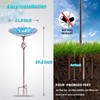 MUMTOP Bird Baths for Outdoors, Outdoor Bird Bath,Glass Birdbath Sunflower