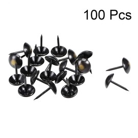 sourcing map Upholstery Nails Tacks 11mm Head Dia 17mm Length Retro Round Thumb Push Pins for Furniture Sofa Headboards, 100 Pcs