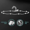 Aczyqws 1 pcs sterling silver ankle chain,925 Sterling Silver Adjustable