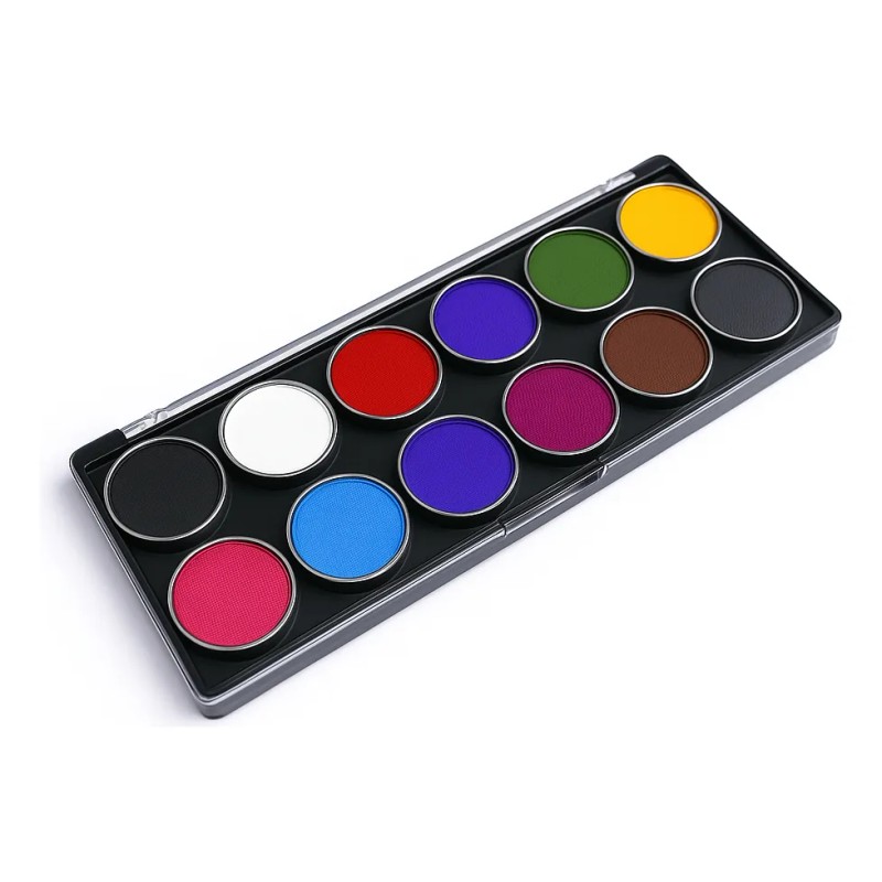 Paleta 12 Colores Mate Base Agua Pintacaritas Annete Fantasy