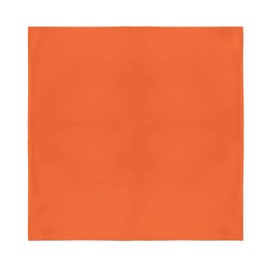 Balec Orange Bandanas by Dozen 12 Pack for Women and Men (Solid Poly Square)