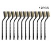 12 Pcs Mini Wire Brushes, Plastic Handles Brass Wire Brush