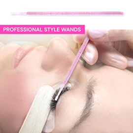 Apothie 200PCS Disposable Micro Applicator Brush (200 Pieces, Rose Pink Crystal)– Lash Glue Microswabs for Eyelash Extensions, Cotton Brush Swab for Applying Makeup, Microfiber Tips