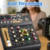 Mini Audio Mixer, Portable Mini4 DJ Board Mixer with USB