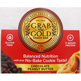 Grab The Gold Energy Protein Snack Bars Chocolate Peanut Butter 12 Count Box