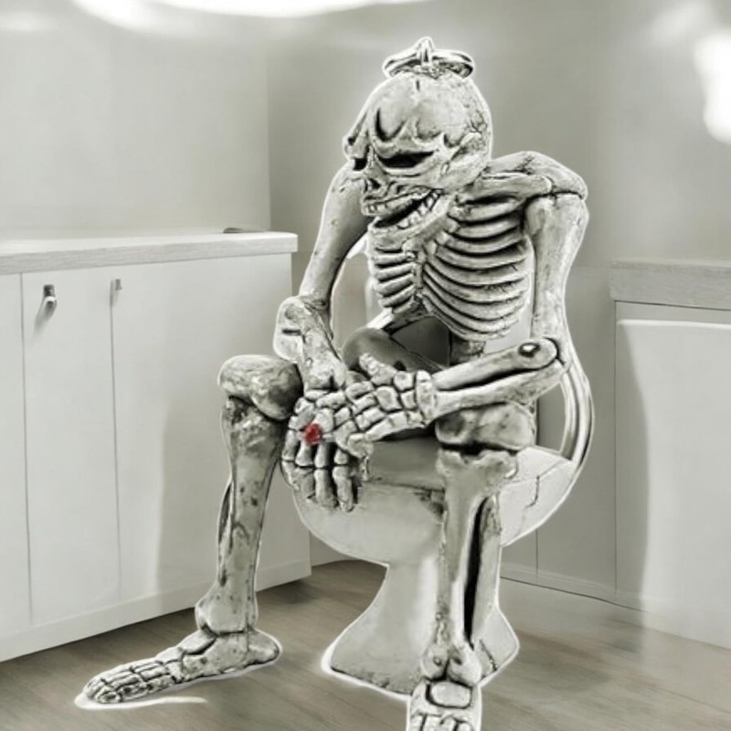 Deadly Diamonds Cool Skeleton Plastic Keyring for Men Boys, gray