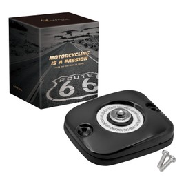 LE LEFOSSI Front Brake Master Cylinder Fluid Reservoir Cover Cap Compatible With Harley Touring Electra Glide Street Glide Road Glide Road King 05-07 Dyna 06-17 Softail 06-14 Tri Glide 14-18 (Black)