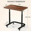 BUYIFY Height Adjustable TV Tray Table with Wheels for Couch