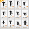 GOOACC 240PCS Bumper Retainer Clips Car Plastic Rivets Fasteners Push