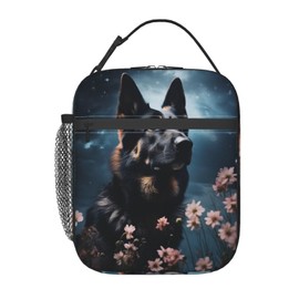 VANZEV Insulated Lunch Box for Women Men, German Shepherd Dog Theme Lunch Box Reusable Portable Lunch Bag Cooler Tote Waterproof Lunch Container for Office Picnic Work Travel Hiking