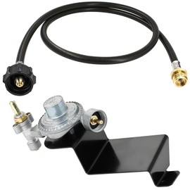 MCAMPAS 80477 Gas Grill Valve Regulator with 4FT Propane Hose Adapter, Compatible with Weber Q100, Q120, Q1200, Q1000 Series, 1lb to 20lb Tank Conversion Kit