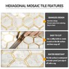STICKGOO Hexagon Peel and Stick Backsplash Tile, Stick on Backsplash