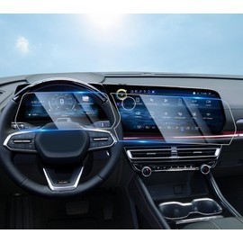 SHAOHAO 4PCS 2025 2026 Chevy Traverse Screen Protector for 2024 2025 2026 Chevy Traverse & Blazer EV & Equinox EV Accessories 17.7" Navi & 11" Dash HD Clear Anti Fingerprint Screen Saver