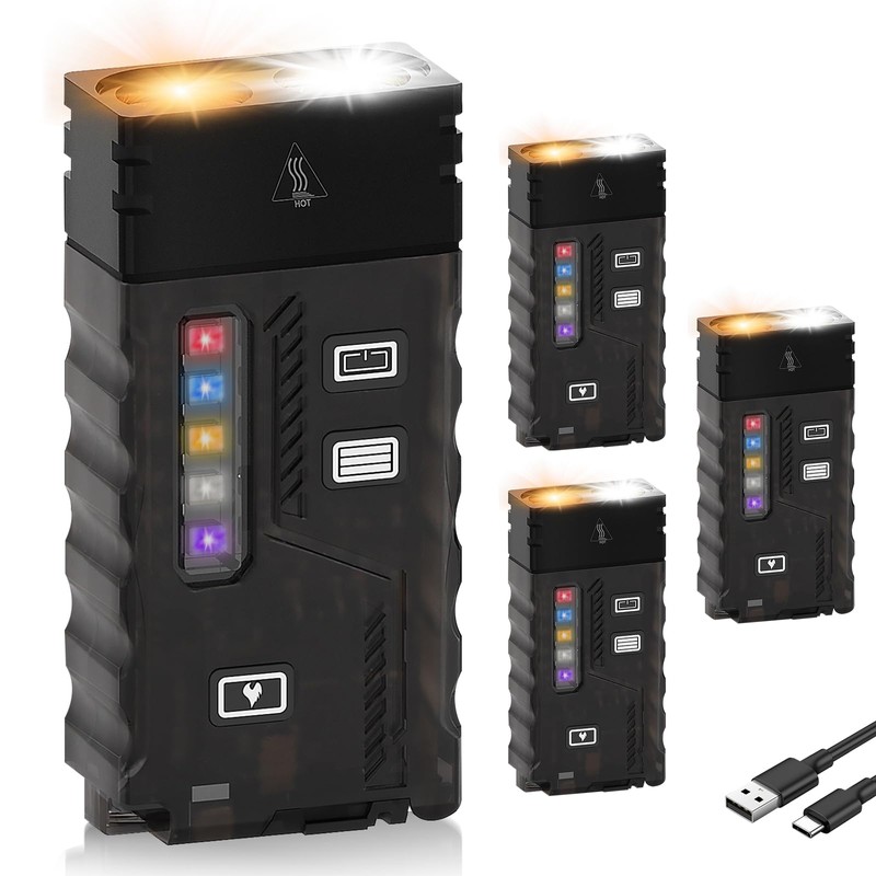 iToncs LED Small Powerful EDC Flashlight with 365nm UV Light,13