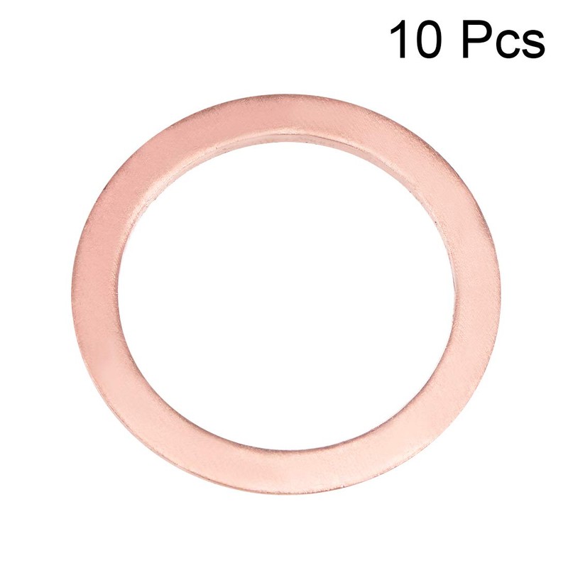 sourcing map 10Pcs 20mm x 26mm x 1.5mm Copper Flat