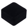 Giftop Small Dark Classic Velvet Cufflink Box Case (Black)