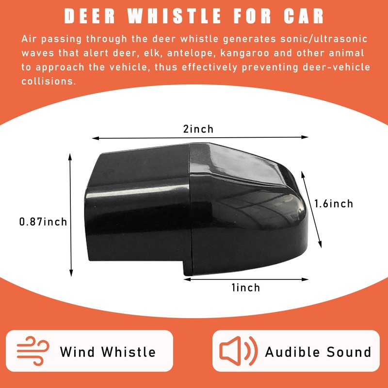 Dickno 2 PCS Deer Whistles for Car, Automotive Deer Warning
