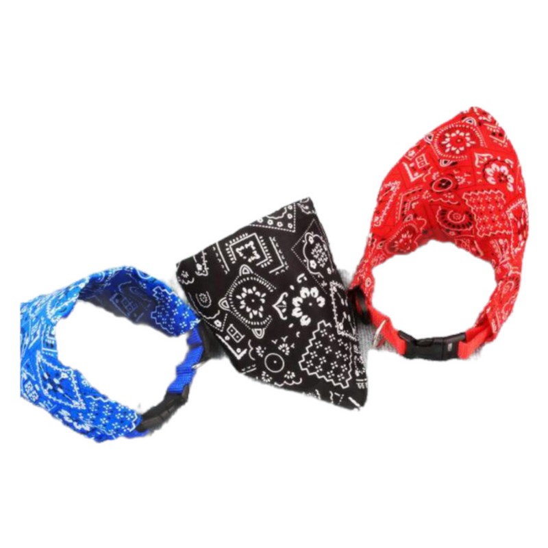 Dog Collar, 3 Pack Dog Bandana &Adjustable Buckle