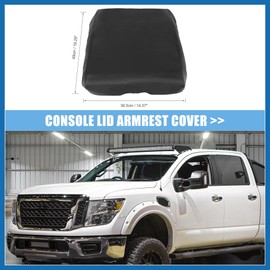 A ABSOPRO Car Center Console Lid Armrest Seat Box Cover Protector Replacement Microfiber Leather for Nissan Titan 2004-2014 Armrest Lid Not Included Black Item Replacement