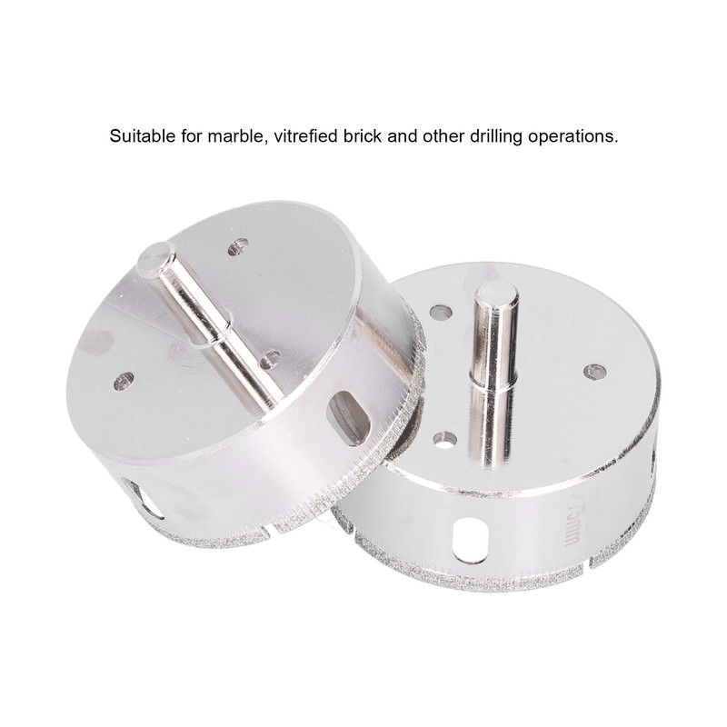 2 Pcs Hole Saw Drill Bit Coating Uniformity Wearproof Incision