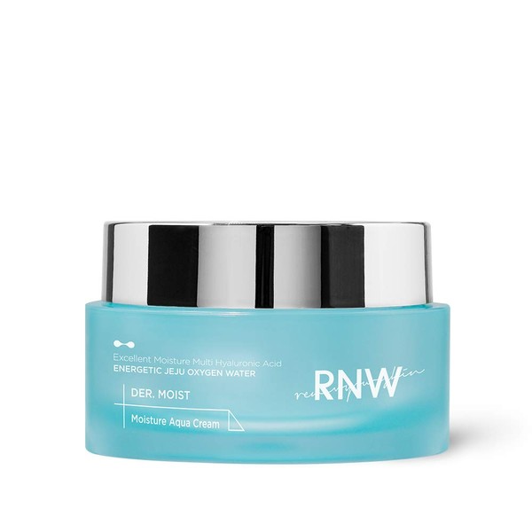 RNW DER. MOIST Moisture Aqua Cream 50ml / 1.7 oz, Moisturizing and Soothing Cream with Hyaluronic Acid and Natural Exctracts, Paraben Free | Korean Skincare