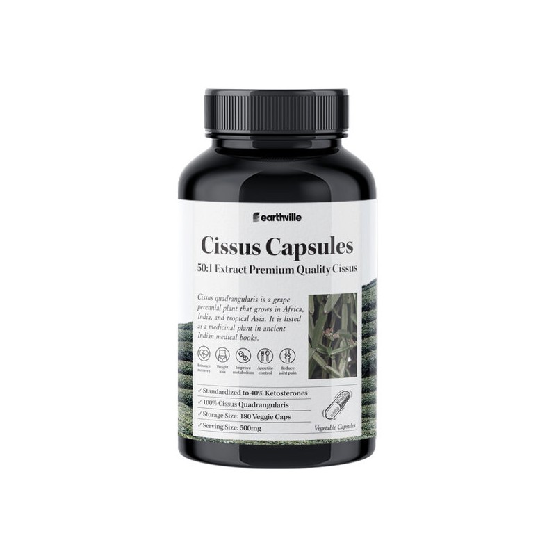 Earthville 2 Earthville Cissus Pills 50x Concentrated 180 Capsules Cissus