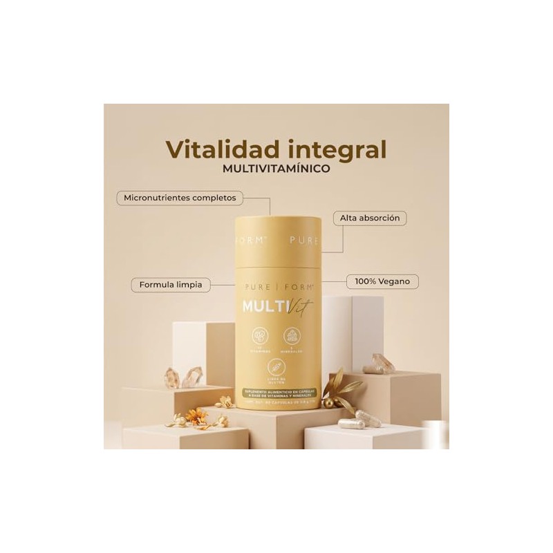 Pure Form MultiVit - Suplemento Multivitaminico en Cápsulas con Vitaminas