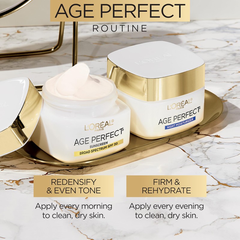 L'Oreal Paris Age Perfect Collagen Expert Anti-Aging, Anti-Wrinkle Night Moisturizer