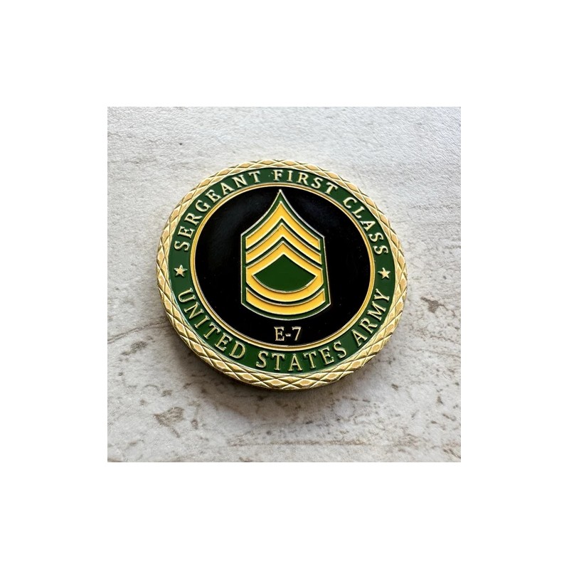 CHALLENGE COIN UNITED STATES ARMY E-7 SFC SERGEANT FIRST CLASS