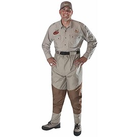Caddis Wading Systems Men's Attractive 2-Tone Taupe Deluxe Breathable Stocking Foot Waist-High Wader, X-Large (CA12909W-XL)