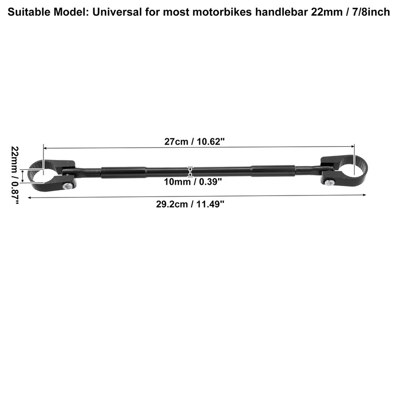X AUTOHAUX 22mm Aluminum Alloy Motorcycle Balance Bar Crossbar Handlebar
