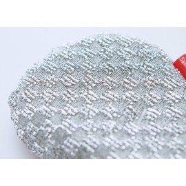 sanberumu Kitchen Sponge nikotto Smiling Sponge Prince Silver k47515