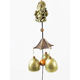 Ganesha Feng Shui Amulet Wind Chimes Bells Wall Hanging Home Decor Ornament Protection Good Luck Blessing Gift