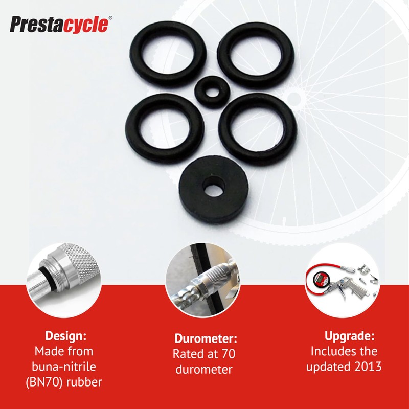 Prestacycle Prestaflator Rebuild Kit, O-Rings and Seals for Hose, Trigger