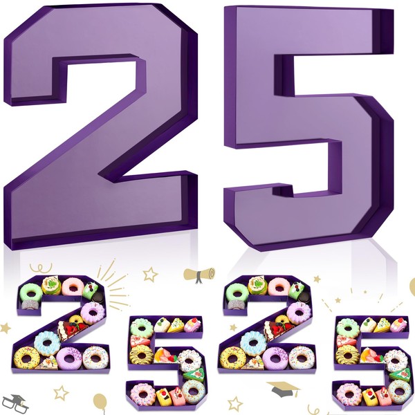 CroBlissful 13.7" Graduation Charcuterie Letters Fillable Large 25 Cardboard Numbers