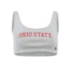 Ohio State Buckeyes Scoop Neck Crop Top - Heather Grey,