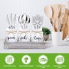 Tiangrid 4 Pcs Mason Jar Utensil Holder Silverware Caddy Glass