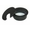 My Cable Mart 1 3/4inch CUT-HOLE SIZE Black Round Wire