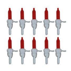 JL Missouri Parts & Misc. 10x Red White WB L1 Base, LED Mini Christmas Tree Lights, Replacement Bulbs 2 V Volt .04 W Watt. String Light 2v 0.04w Replacement Bulb Holiday