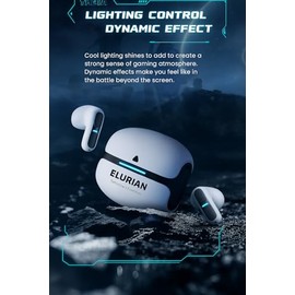 Elurian Air Audfonos Inalmbricos Bluetooth 6.0 TWS, Cancelacin de Ruido ENC, Llamadas Claras, Carga Rpida USB-C, Modo Gaming Baja Latencia, In-Ear... 