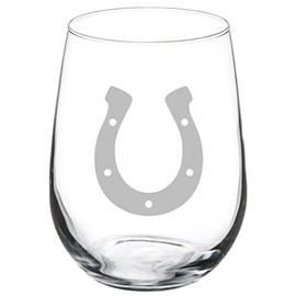 MIP Wine Glass Goblet Horseshoe (17 oz Stemless)