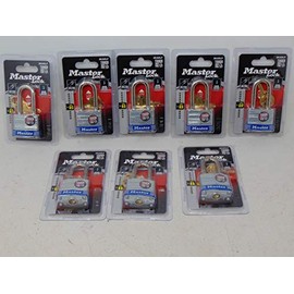 Master Lock Candado de acero laminado de 1-9/16 pulgadas con grillete de 1-1/2 pulgadas