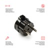 Famatel 1102-N Plug Side Output TT 16A 250V 4.8mm Black