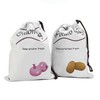 Potato Onion Storage Bags 3PCS ， Reusable Canvas Vegetable Produce