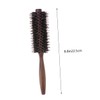 SAFIGLE Ergonomic Twill Wood Handle Bristle Brush Round Comb for