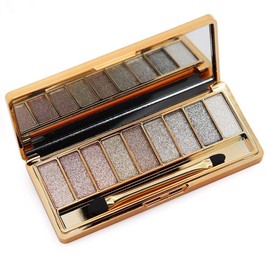 Ewinxin 9 Colors Glitter Power Eyeshadow Palette,Highly Pigmented Shimmer Sparkly Palette,Long Lasting Waterproof Bright Diamond Set (#6)