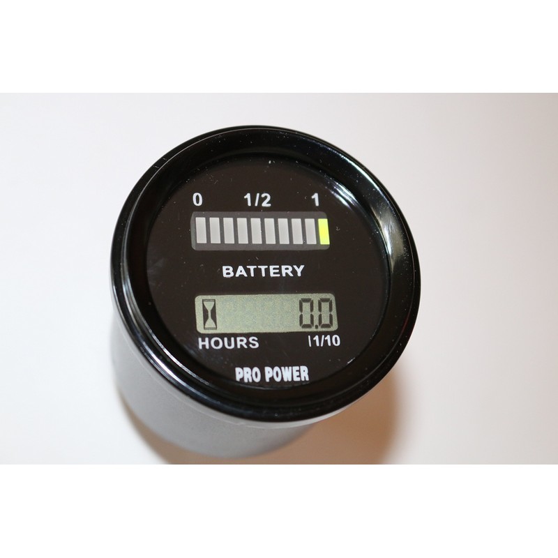 PRO12-48U 48 Volt Battery Gauge with Hour Meter Golf Cart,