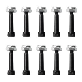WFCYX 10 Set Replacement 74072 Auger Motor Shaft Nut & Bolt, Fit for Traeger, Pit Boss, Z-Grills, Rec Tec and Most Wood Pellet Grills & AC Pellet Grill Shaft Nut & Bolt of Auger Motor